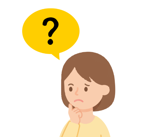 答えが分からず困っている女性のイラスト