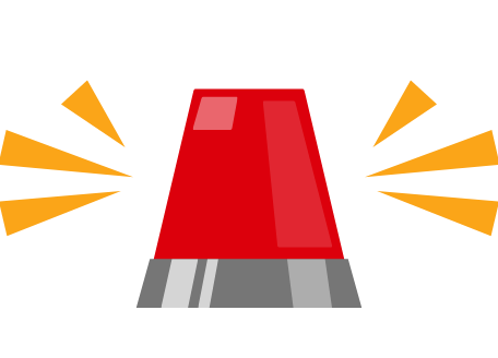 パトカーのライトのイラスト