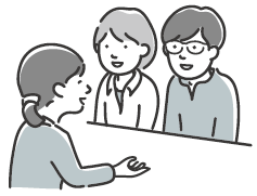 相談を受ける調整吏員