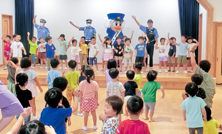 もちがせ保育園 交通安全教室の様子