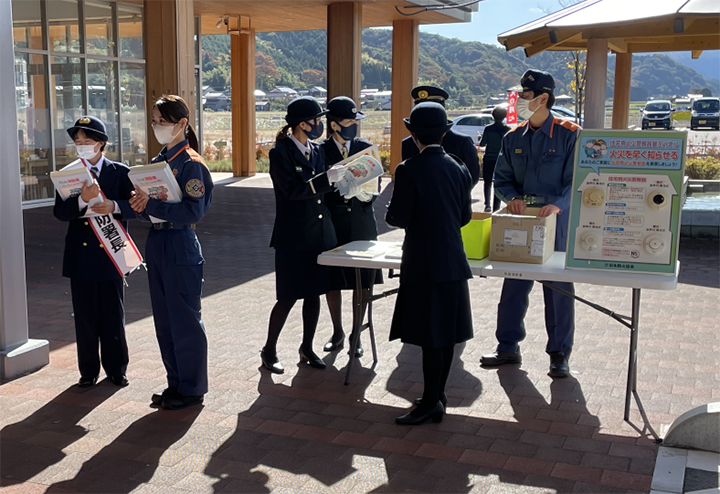 火災予防運動の様子