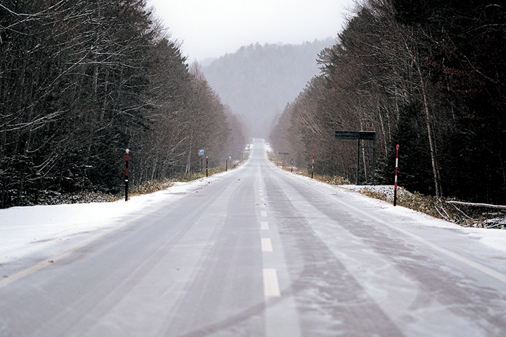 雪道風景