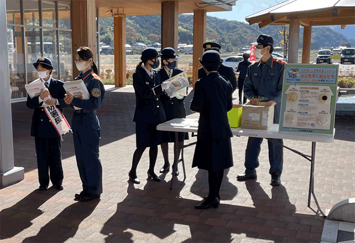 火災予防運動の様子