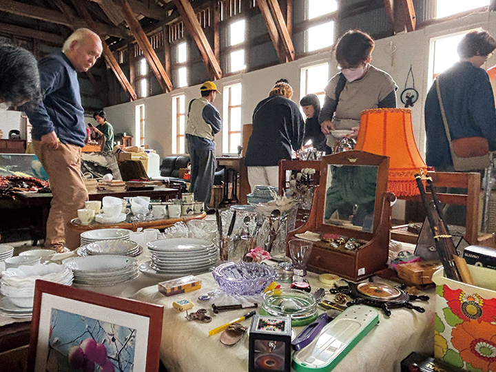 鹿野蚤(のみ)の市の様子