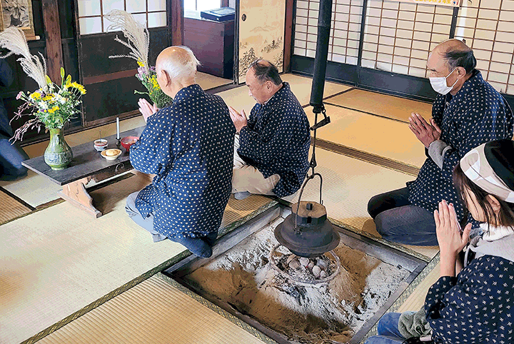 民俗行事「庚申さん」の様子