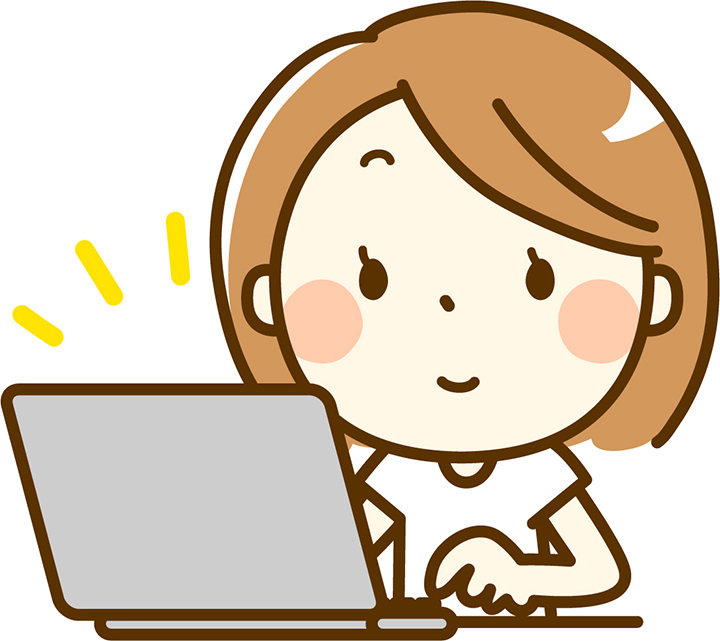 パソコンを使用している女性