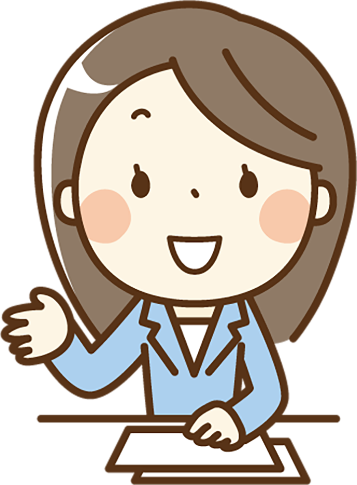 説明をする女性