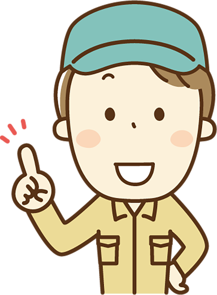 人差し指を立てている男性