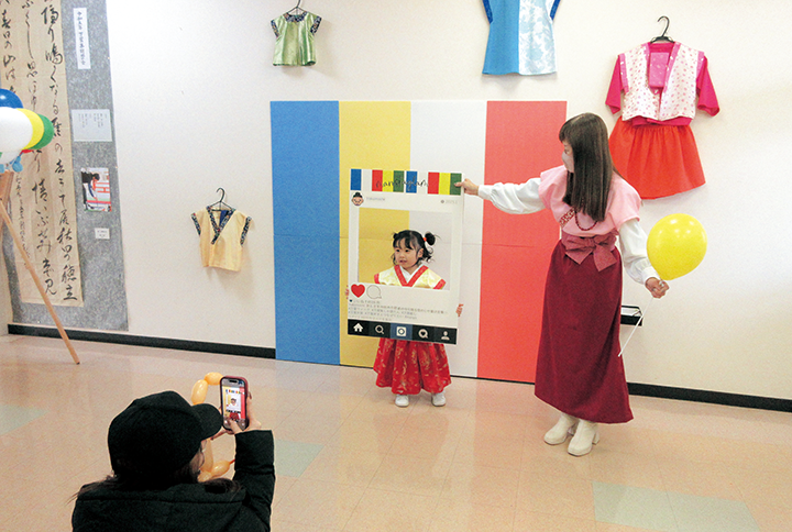 万葉衣装撮影会の様子