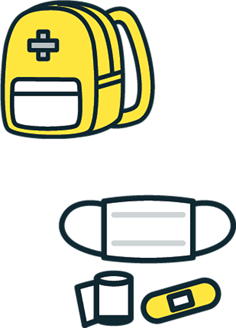 バッグと衛生用品