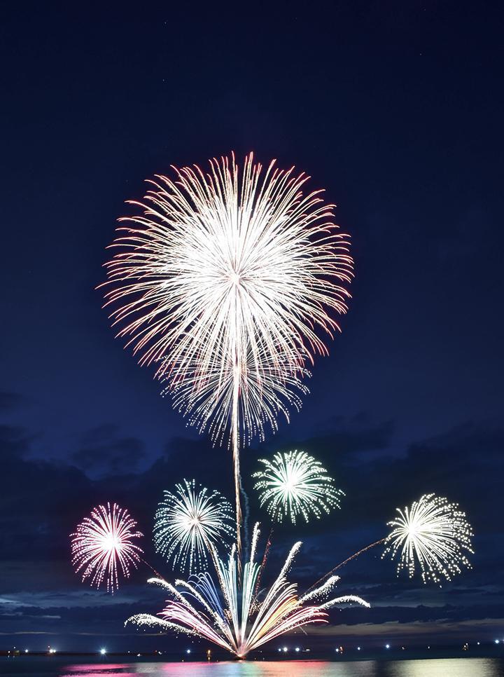 いわみ花火祭り 花火大会の様子
