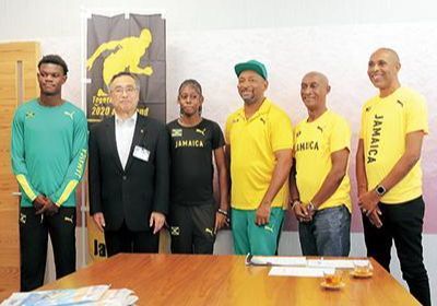 ジャマイカ選手の表敬訪問