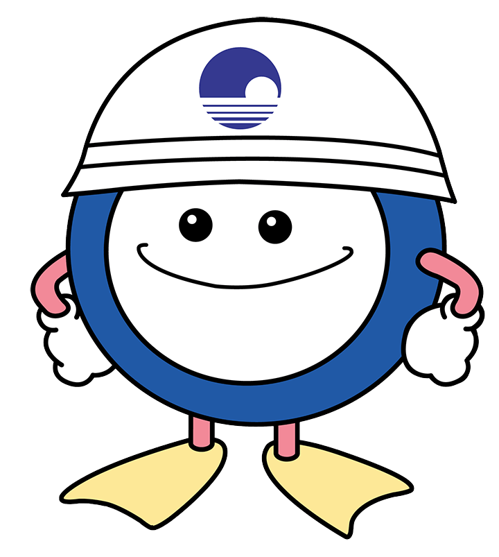 ヘルメット姿のスイスイ