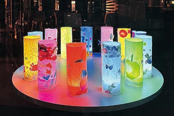 和紙交流ワークショップの様子1