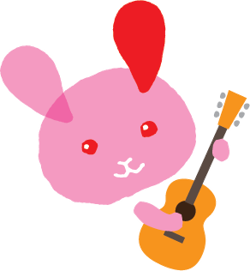 ギターを弾くイーくん