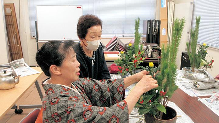 生け花教室の様子