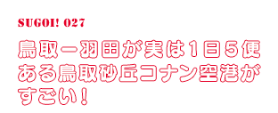 鳥取ー羽田が実は1日5便ある鳥取砂丘コナン空港がすごい！