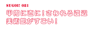 甲冑に直に！さわれる渡辺美術館がすごい！