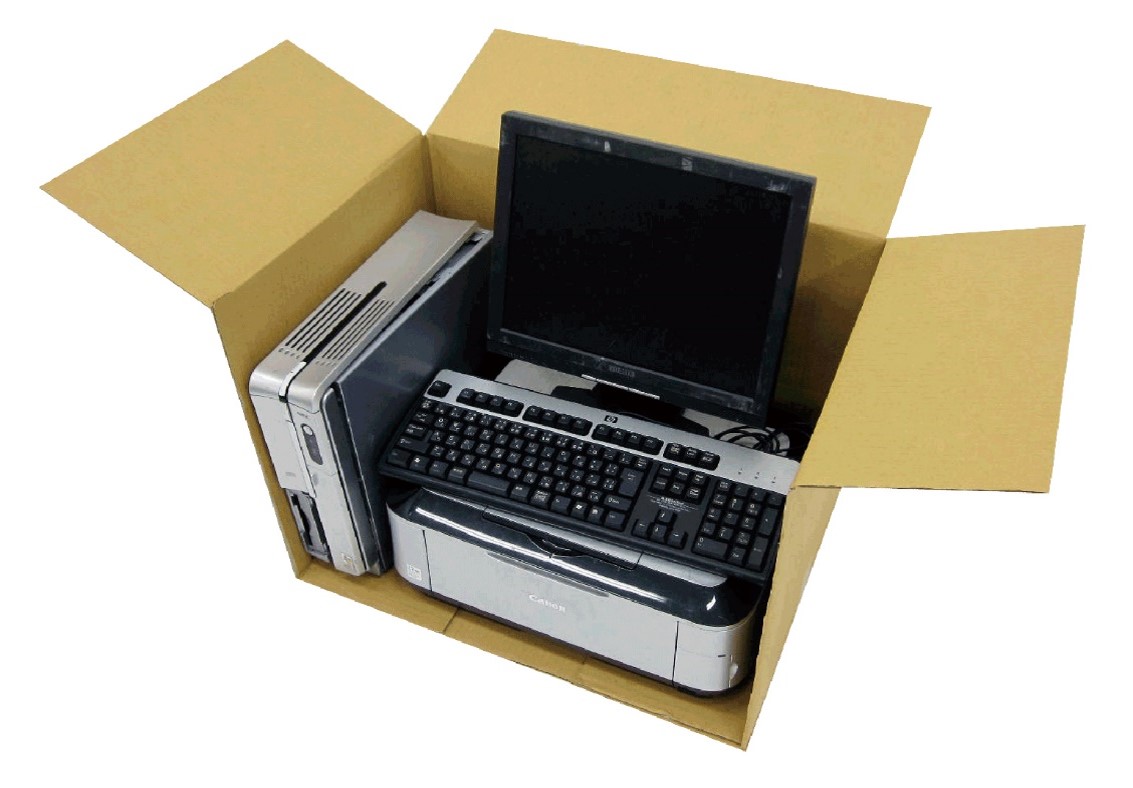 不用なパソコン等の宅配便による無料回収の画像