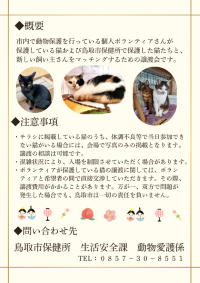 【裏面】第十回保護猫譲渡会