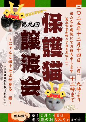 第九回保護猫譲渡会表面