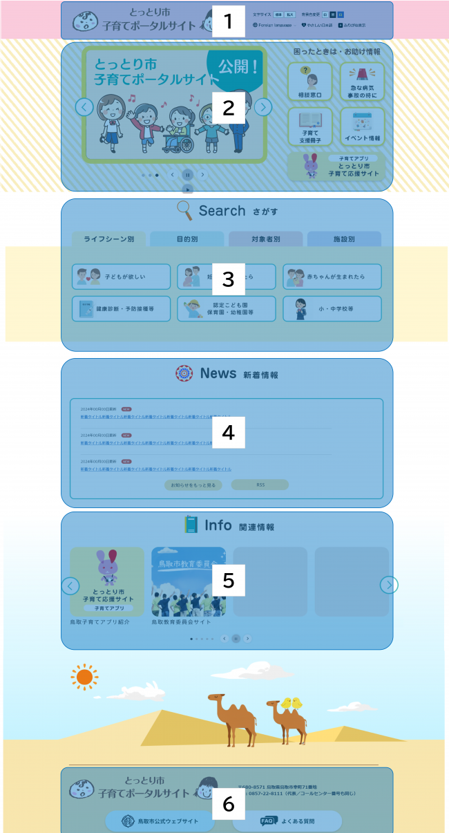 子育てサイト全体デザイン