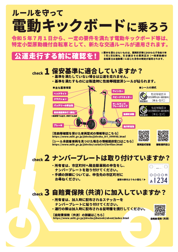 特定小型原動機付自転車ルールの画像