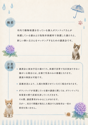 譲渡会チラシ裏面