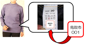 洗濯タグ用番号シールの画像