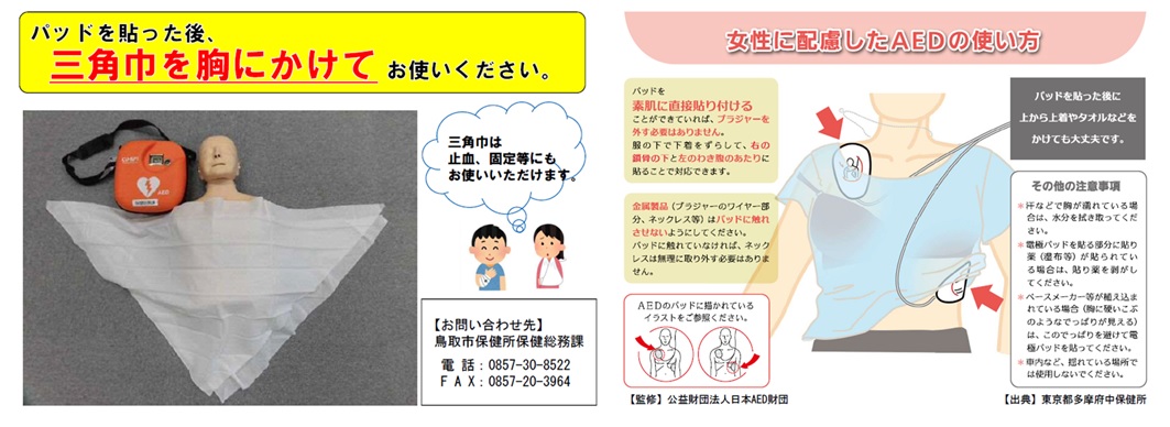 三角巾の使い方の画像