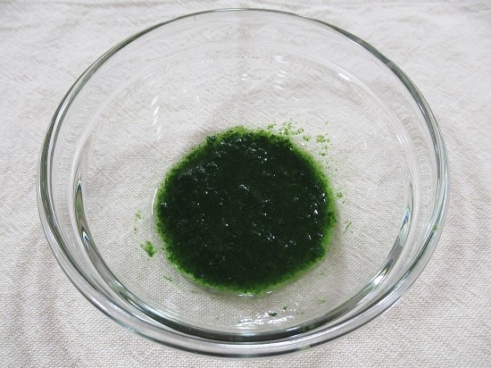 青菜のすりつぶし