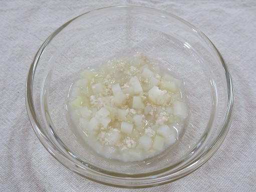 じゃがいもとささみの煮物