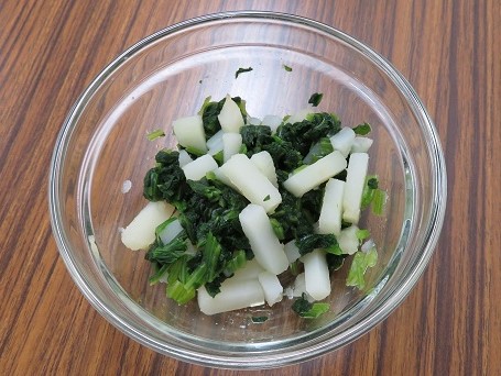 青菜とじゃがいもの和え物