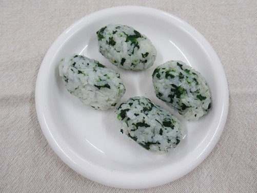 青菜とじゃこのおにぎり