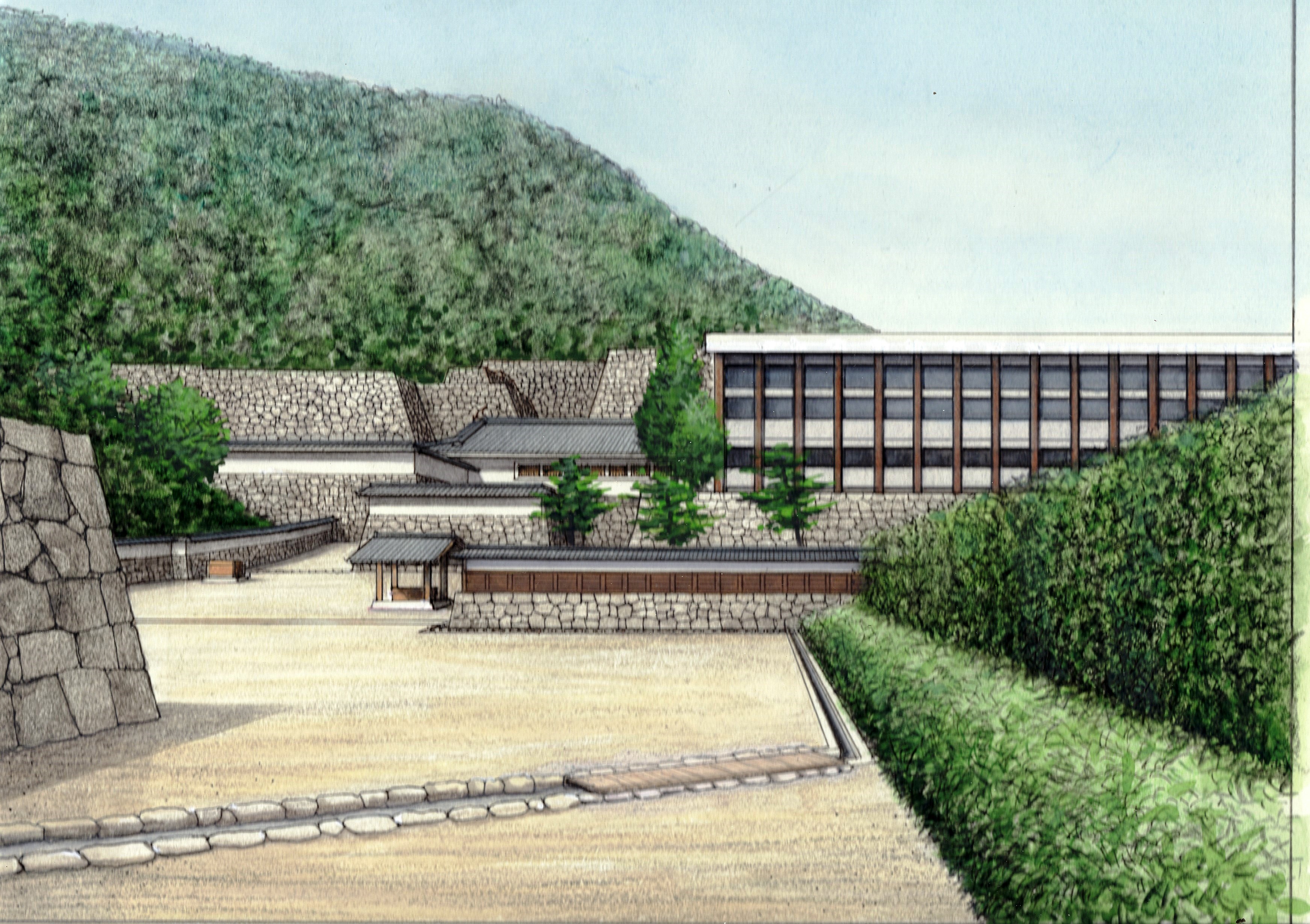 中ノ御門から太鼓御門を望むの画像