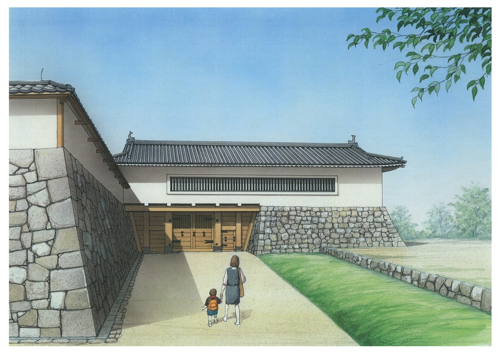 太鼓御門正面を望むの画像