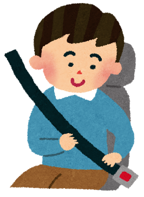 シートベルトは全座席で着用が義務付けられていますの画像