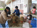 福部未来学園　砂像づくり
