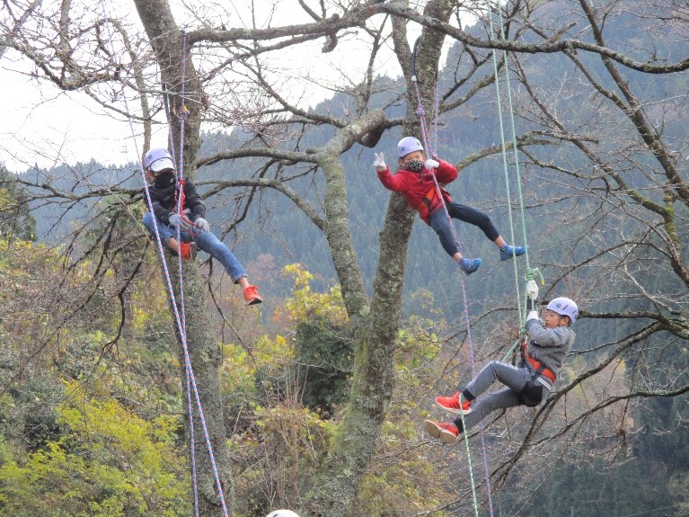 佐治小 ツリーイング体験