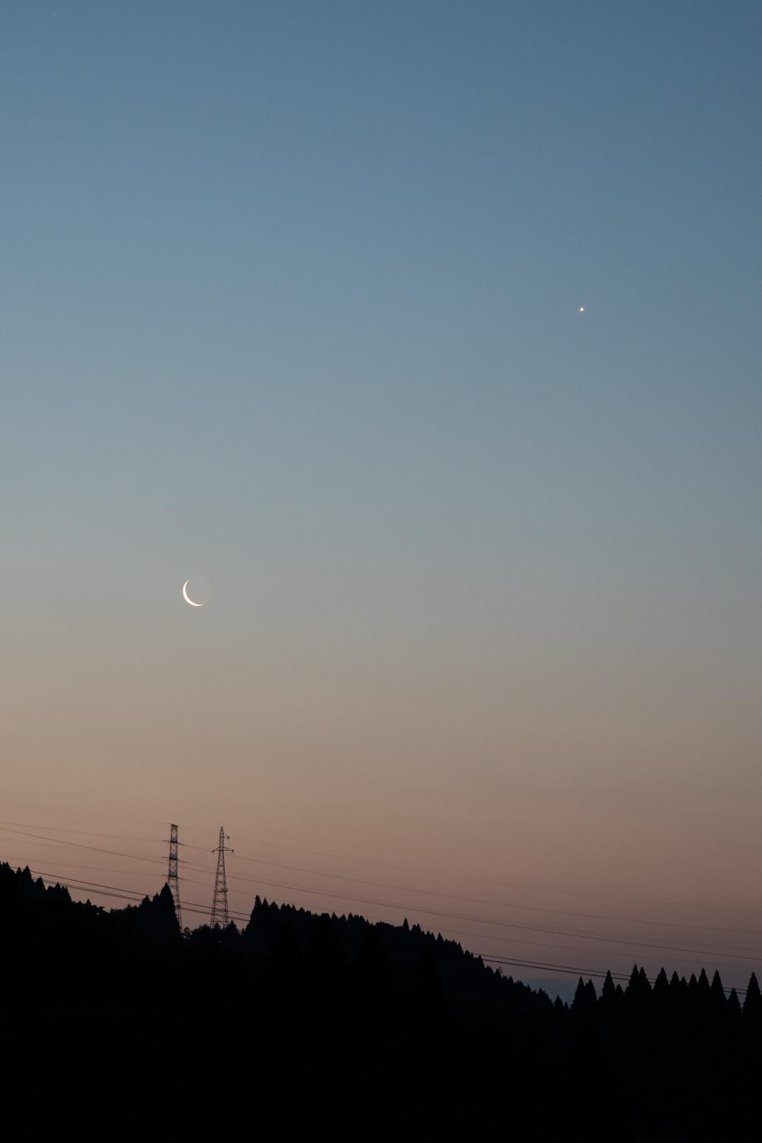 月と金星