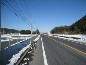 4kmの直線道路