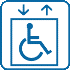 身体障害者対応エレベーターのアイコン