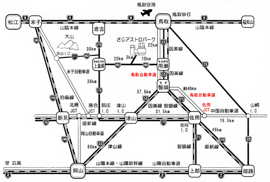 近隣の交通案内情報のマップ