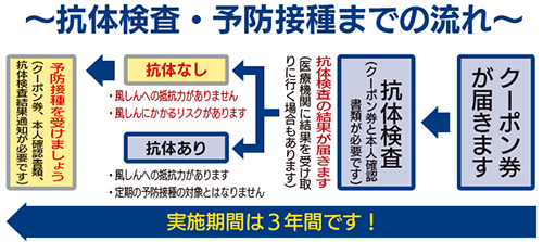 図：抗体検査・予防接種までの流れ