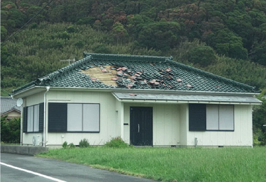 非ガイドライン工法の瓦屋根