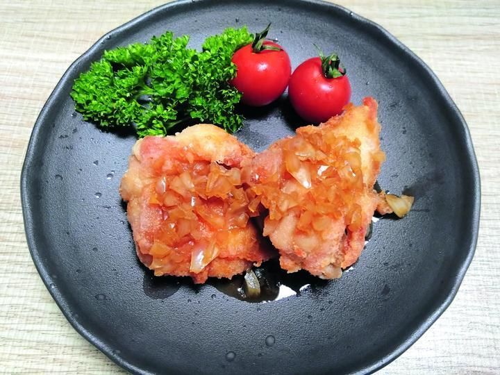 若鶏肉のらっきょうソースかけ