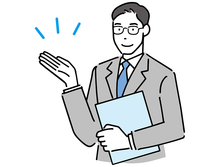 説明する人イラスト