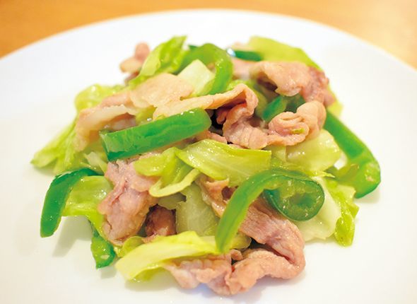 豚肉とピーマンの塩こうじ炒め