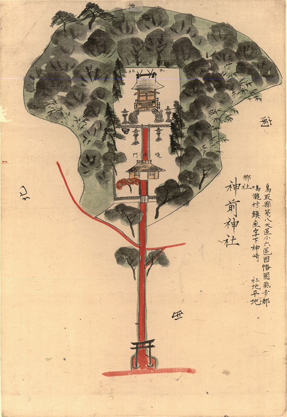 神社絵図「神前(かんざき)神社」