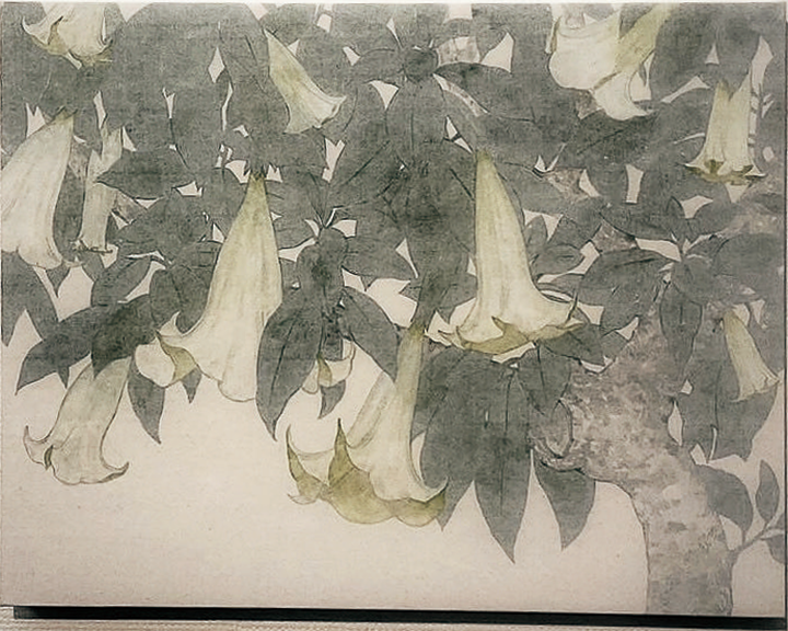 和紙を用いた日本画